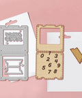 Carbon steel Awesome Versatile Die Cut Set For Card Making And Scrapbooking with numbers and shapes on pink background