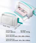 All In One Die Cutting And Embossing Machine For Scrapbooking And Card Making 9 Inch A4 Opening Manual Starter Kit, dimensions