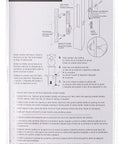 Back packaging of Diecast Non Keyed Patio Sliding Door Handle Set showing installation instructions and diagrams.
