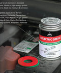 AGS Automotive Solutions Brush Top Can Dielectric Silicone Grease Compound for All Electrical Components and Connectors, 4oz on car engine