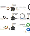 GlowShift Diesel Gauge Package For Ford Super Duty F250 F350 1999 2007 6.0L 7.3L Power Stroke wiring components overview