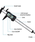 Digital Caliper 0 To 6 Inches Electronic Measuring Tool With Large LCD Screen Auto Off Inch And Millimeter Conversion features.