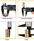 Digital Caliper, Sangabery 0-6 inches Caliper with Large LCD Screen measuring inside, outside diameter, depth, and step of a brass object