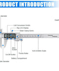 Diagram of Digital Caliper Measuring Tool, Stainless Steel Vernier Caliper Digital Micrometer with Large LCD Screen, 6 Inch Tool features