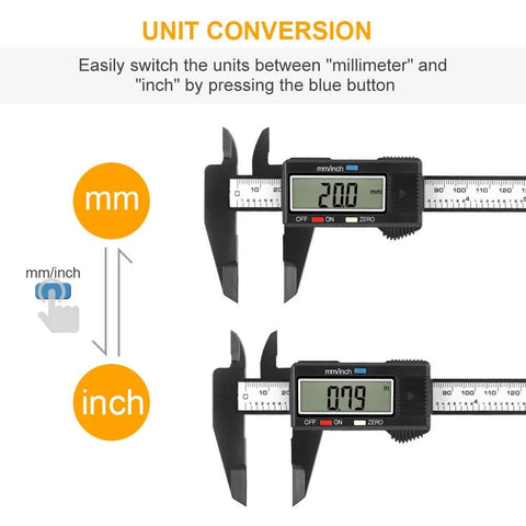 Digital Caliper, Sangabery 0-6 inches Caliper with Large LCD Screen showing mm and inch conversion feature