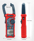 Front and side view of Digital Clamp Meter Multimeter 2000 Counts Amp Voltage Tester Auto-ranging with AC/DC Voltage, AC Current