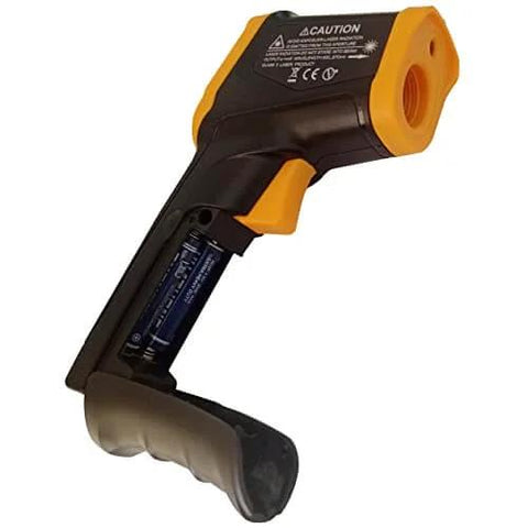 Digital Infrared Thermometer gun for cooking,BBQ,Pizza oven,Ir Thermometer with backlight, handheld non-contact black and orange design