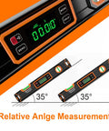 Digital Level 15.7 Inch With LCD Display And Magnetic Base 360 Degree Torpedo Level For Precise Vertical And Horizontal Layout