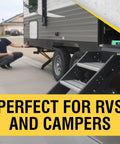 Sensors Light Level, Turns Green When Level, Digital/Electronic, 12-inch Magnetic Torpedo Leveler on RV steps