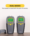 Dual Digital Moisture Meter, Water Leak Detector, Moisture Tester, Pin Type with backlit LCD and alerts, grays on shelf