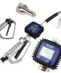 Oil Control Valve Meter Nozzle One Half Inch Inlet Digital Dispenser With LCD Metering Gun showcasing LCD display and ergonomic grip.