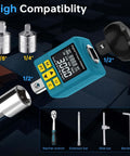 Heavy-duty Digital Torque Adapter, (±1% Accuracy, 40-300Ft-lb), 1/2" Digital Torque Wrench Adapter with versatility and socket compatibility.