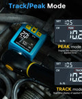 Heavy-duty Digital Torque Adapter in track/peak mode showing real-time force, 1/2" adapter for machinery repairs, digital screen displaying 105 lb.ft