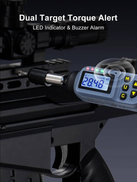 Digital Torque Screwdriver, 2.66-53.1 In-lbs/0.3-6 Nm, 1/4'' Drive Inch Pound Torque Screwdriver with LED and buzzer alert in use