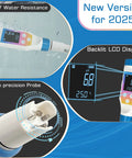 All In One Hydrogen Water Tester Meter For Hydrogen Water Bottle 7 In 1 PH H2 TMEP EC TDS ORP Salt Kit Digital Water Tester details