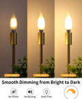 Soft White 2700K Dimmable E12 LED Bulbs 60W Equivalent Frosted Glass for mood, relax, and task lighting on lamp