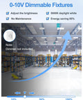 Seriously Bright 480V 300W LED Linear High Bay Light With 0 To 10V Dimming For Warehouse 45,000 Lumens 5000K installed in warehouse