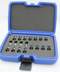 Pro Grade Dimple Die And Riveting Set And Case For Universal Brazier And Countersunk Rivets Made From Heat Treated Steel