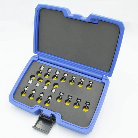 Pro Grade Dimple Die And Riveting Set And Case For Universal Brazier And Countersunk Rivets Made From Heat Treated Steel
