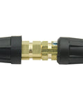 Heavy Duty DINSE Style Welding Cable Quick Connectors Pair for 200 Amp to 300 Amp Compatible with AWG 4 to 1 Wires, copper contacts.