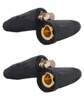 Heavy Duty DINSE Style Welding Cable Quick Connectors Pair for 200 Amp to 300 Amp Compatible with AWG 4 to 1 Wires