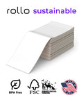 Direct Thermal 4x6 Shipping Labels Pack of 500 Fanfold Perforated With Strong Adhesive Commercial Grade USA Made.