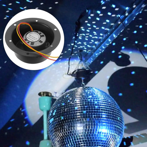 Heavy Duty Disco Ball Motor Rotator With Six Mounting Holes For Easy Secure Installation 110V Mirror Ball Motor installed in venue