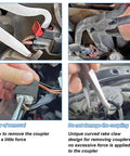 Electrical Disconnect Pliers Set For Cars And Auto Repairs, Must Have Pro Grade Fuel Line Tool Kit For Push Tab Connectors, Fuel Injectors And Air Sensors, Includes 1 Straight And 1 60 Degree Angled Pliers, Industrial Grade Durability in use removing coupling.