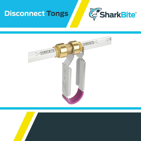 Half Inch Disconnect Tongs For Push To Connect Brass Fittings Quick Tool Free Release For Copper PEX CPVC CTS And More Designed For Tight Spaces And One Handed Plumbing Jobs With Easy Grip And Smooth Removal