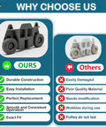 Comparison chart of Set Of 4 Upgraded Lower Rack Dishwasher Wheels Replacement For W10195416 vs other brands