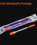 Disposable 1ml Syringe With Cap 31G One Quarter Inch 6mm Sterile Individually Packed Pack Of 20, in packaging