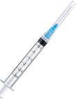 3ml syringe with 23G 1 inch needle, part of 100 Pack Disposable 3ml Lab Syringes With 23G 1 Inch Luer Lock Needle Sterile Individually Sealed