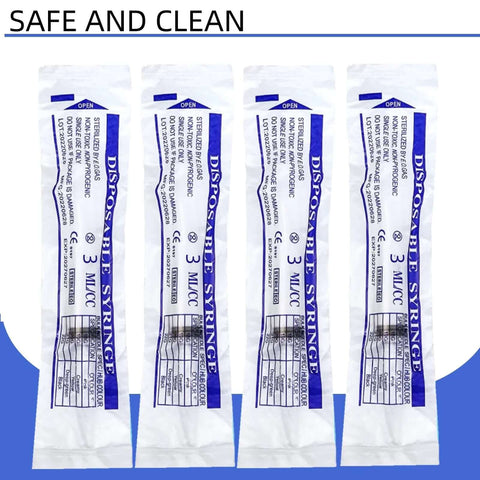 Individually sealed 100 Pack Disposable 3ml Lab Syringes With 23G 1 Inch Luer Lock Needle.