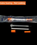 Disposable Sterile 1ml Syringes 31G With 5/16 Inch 8mm Needle 100 Pack For Insulin And Precise Dosing, syringe with orange caps.