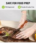 Disposable Vinyl Gloves For Food Prep And Cooking, Powder Free Latex Free Clear PVC Gloves For Kitchen Food Handling