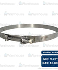 Genuine Dixon 10 Inch T Bolt Clamp Pack Of Four STBC1000 Stainless Steel Hose Clamps For 10 Inch Hoses Heavy Duty With Corrosion Resistant 300 Stainless Steel Construction And Smooth Band Interior Protecting Hoses