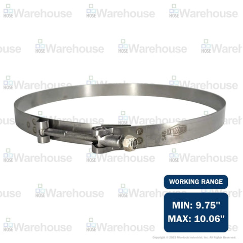 Genuine Dixon 10 Inch T Bolt Clamp Pack Of Four STBC1000 Stainless Steel Hose Clamps For 10 Inch Hoses Heavy Duty With Corrosion Resistant 300 Stainless Steel Construction And Smooth Band Interior Protecting Hoses