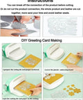 Versatile Die Cut Set For DIY Card Making And Scrapbooking With Intricate Metal Cutting Dies Embossing Stencils And Templates For Congratulations Birthday Wedding Decor Cards, showing step-by-step card making process.
