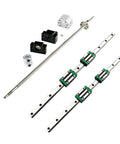2Pcs HGR20 200mm Linear Rail and 1Pcs RM1605 250mm Ballscrew Kit with BF12 BK12 Nut Housing DSG16H Coupling for DIY CNC Projects