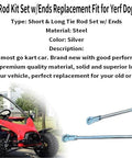 DIY Short And Long Tie Rod Kit With Ends For Go Karts 3/8-24 Replacement displayed with go-kart in background