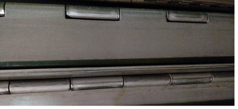 Close-up of DIY Heavy Duty Hinges For External Door, Truck, Bed, Cabinet, Panel, Hatch, Bulkhead, Size 0.12" x Pin Dia 0.25" x Open Width 4".