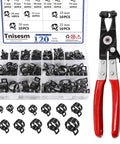 DIY Friendly All In One Hose Clamp Kit With 121Pcs 7 To 22mm Swivel Flat Band Clamps Includes Hose Clip Remover in storage box