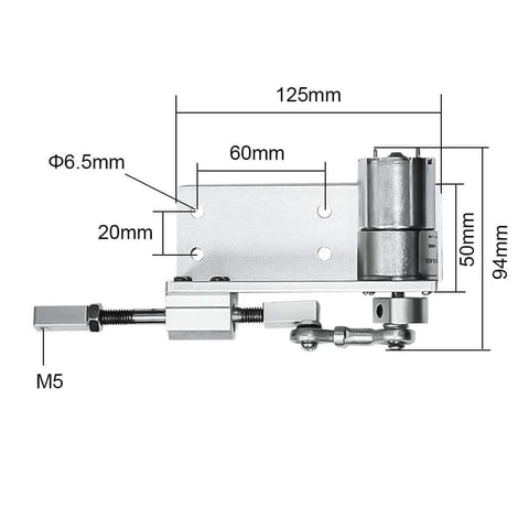 DIY Reciprocating Cycle Linear Actuator 12V 15rpm Big Torque Stroke 12mm 16mm 20mm Adjustable with aluminum bracket