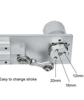 DIY Reciprocating Cycle Linear Actuator 12V 15rpm Big Torque Stroke 12mm 16mm 20mm Adjustable, close-up view of stroke settings.