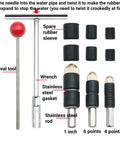 DIY Pipe Leak Repair Kit For Copper And PVC Pipes, Reusable Water Stopper Pins, Stainless Steel Water Stop Needle components