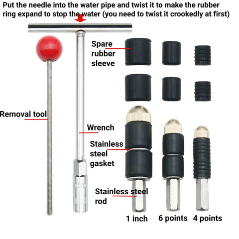 DIY Pipe Leak Repair Kit For Copper And PVC Pipes, Reusable Water Stopper Pins, Stainless Steel Water Stop Needle components