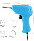 DIY Dope Hot Stapler Plastic Welding Kit With Staples For Quick Car Bumper And Headlight Repairs, shown with dimensions