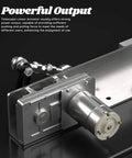 Close-up view of DIY Reciprocating Linear Actuator Stroke 2cm-8cm Adjustable Telescopic Motor with Speed Controller 24V 120RPM, mounted on metal surface