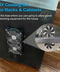 High Airflow 240mm Computer Fan Kit With Dual 120mm Fans installed on a cabinet for DIY cooling