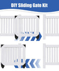 DIY sliding gate kit installation process for metal and wooden gates with smooth silent rollers for space saving operation.